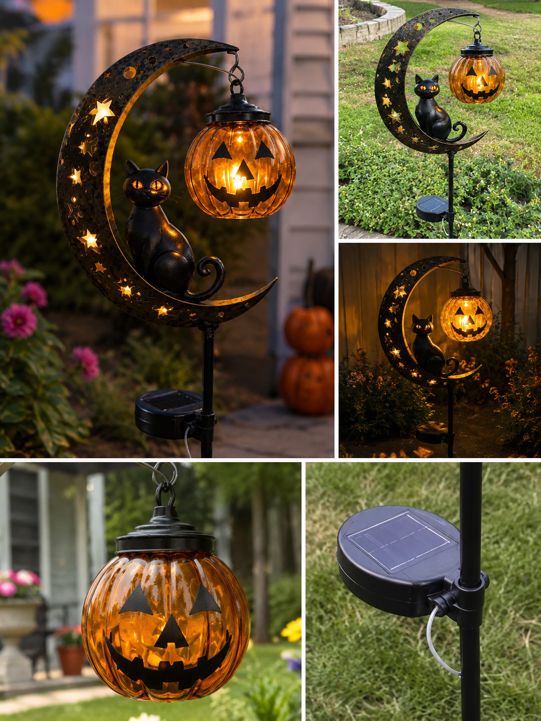π Halloween Early Bird Sale π 49% OFF Pumpkin Moon Garden Stake Light