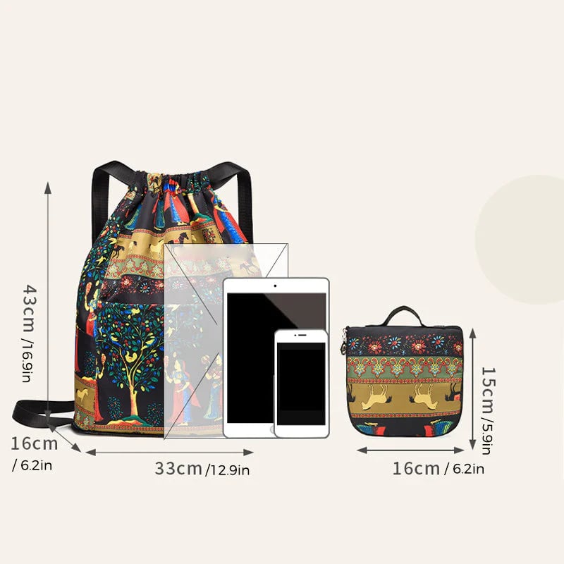 Drawstring Foldable Large Capacity Wet And Dry Separation Travel Sports Backpack