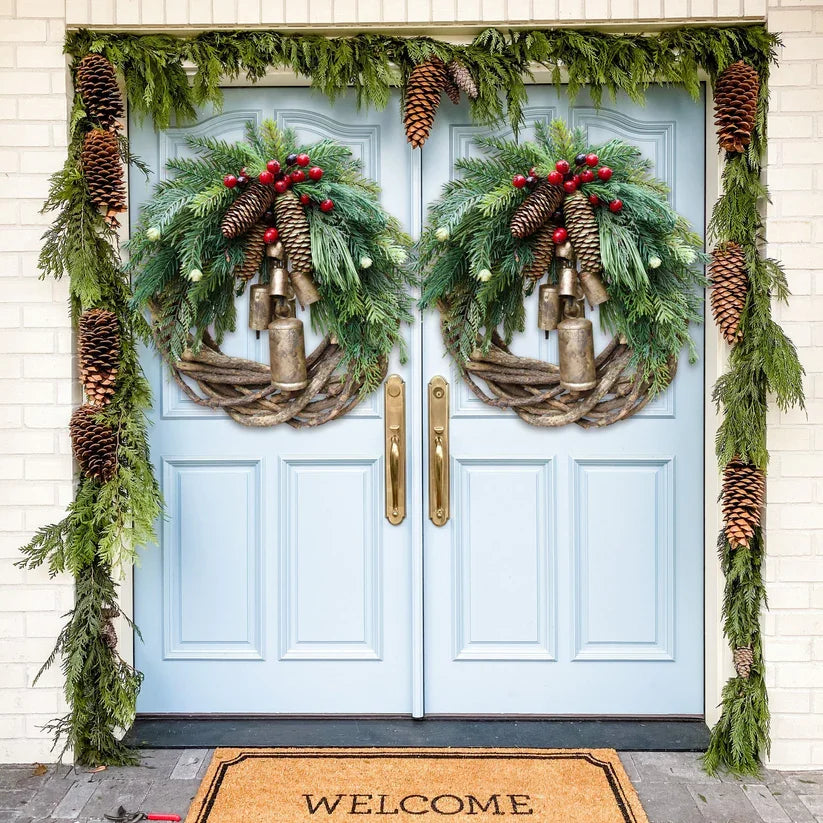 🔥Early Christmas Sale🍭Farmhouse Christmas Wreath Boho Wreath Holiday Wreath