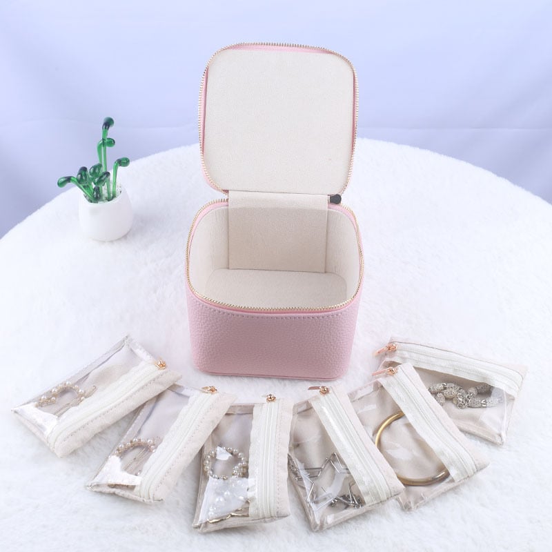 🎁Portable Jewelry Box for Earrings Necklace Rings