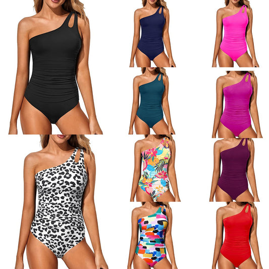 🩱One-Shoulder One-Piece Swimsuit