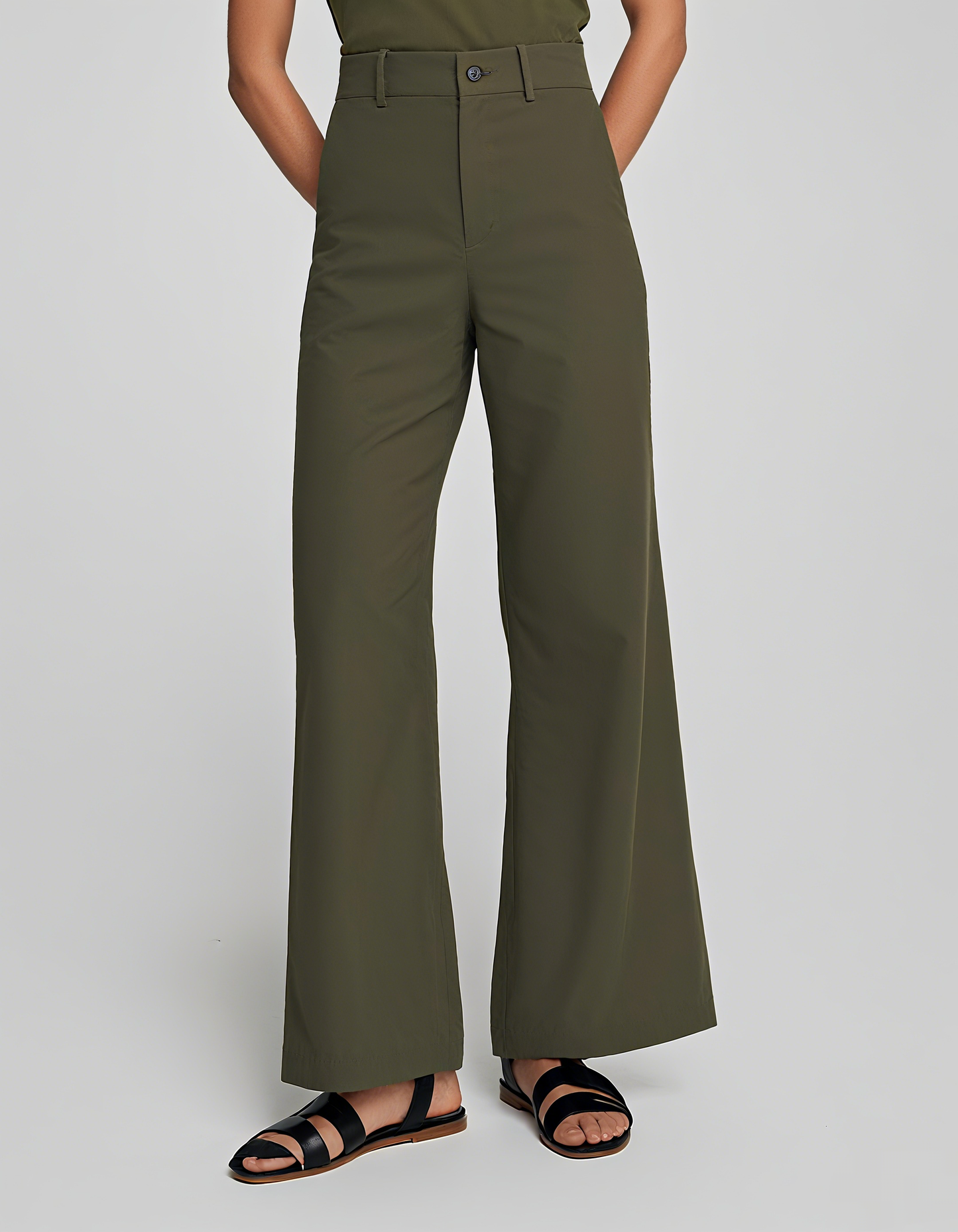 Tummy Control Stretch Twill Wide Leg Pant (Buy 2 Free Shipping)