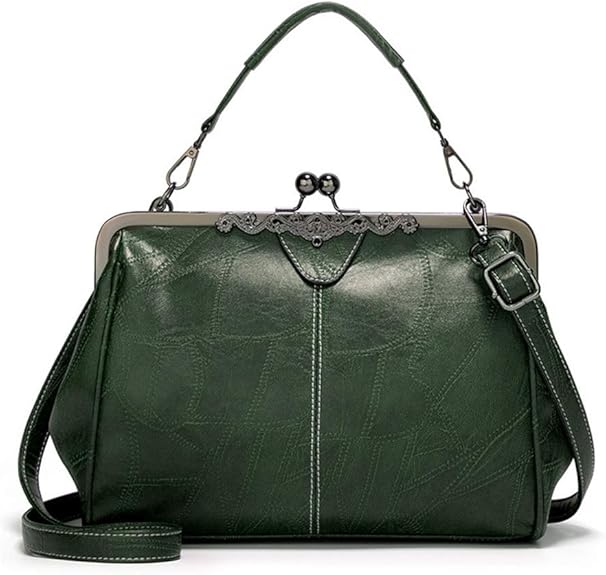 💼Elegant Waterproof Women’s Leather Kiss-Lock Tote Handbag