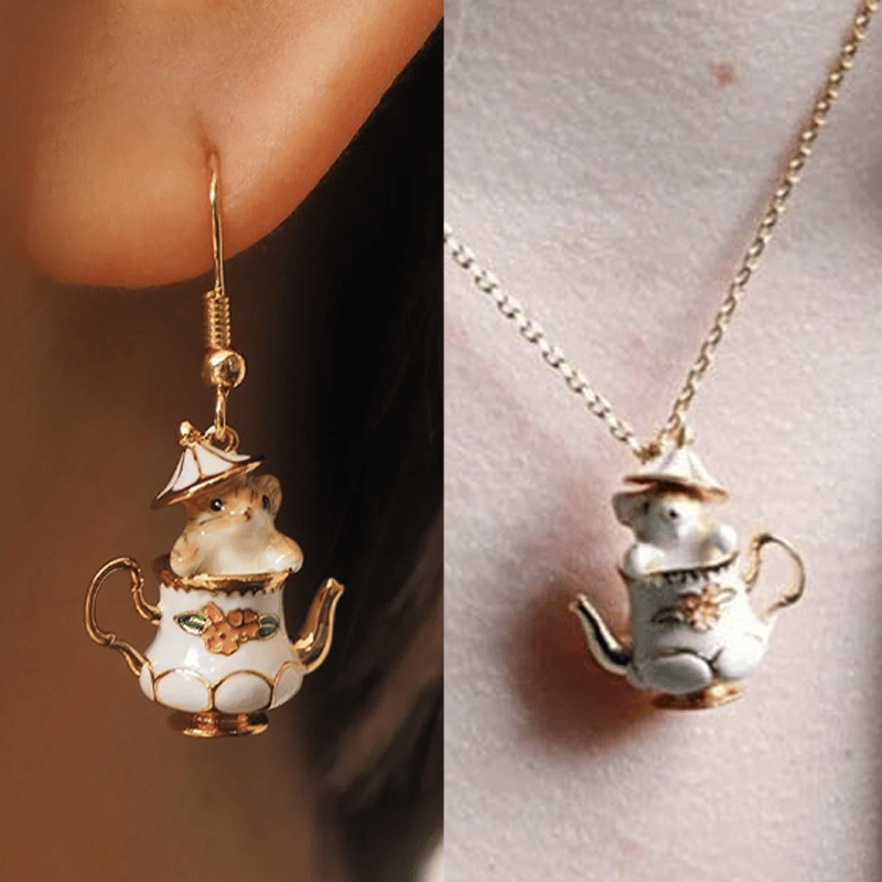 🎁Mouse In My Teapot Earrings Set