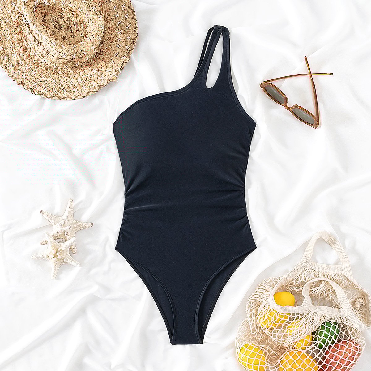 🩱One-Shoulder One-Piece Swimsuit