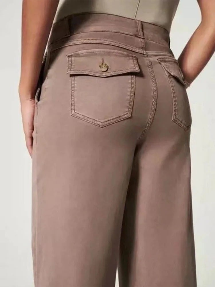 😍Last Day 49% OFF-Tummy Control Twill Cropped Wide Leg Pant(Buy 2 Free Shipping)