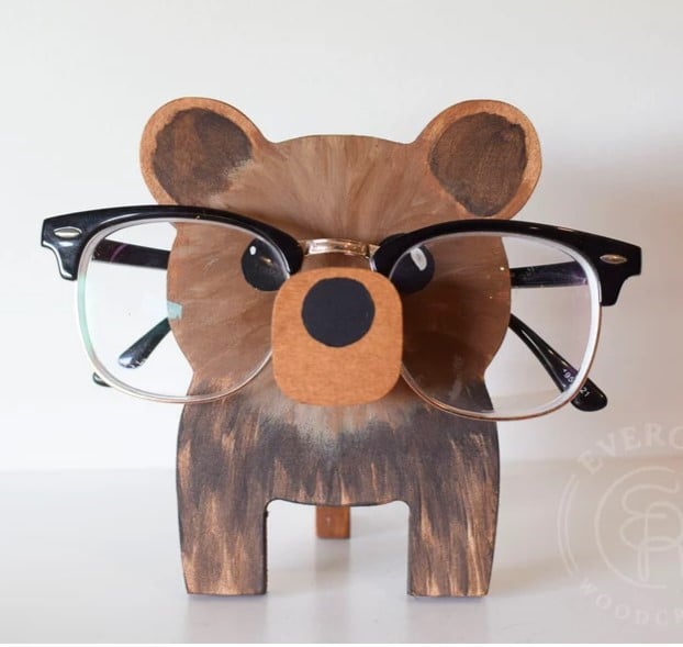 🦉Wooden Animal Glasses Stand