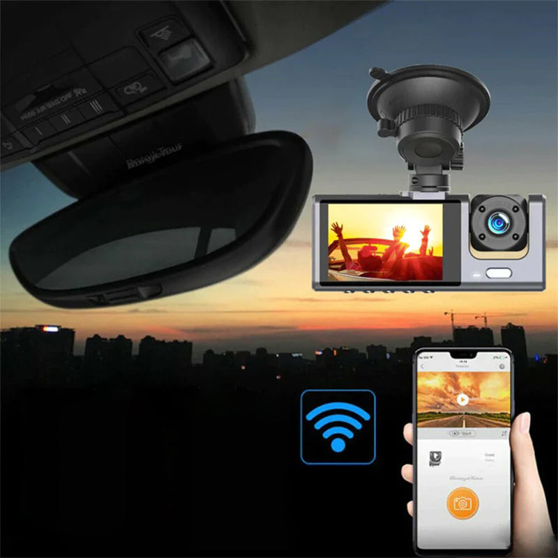 🚗📹Dash Cam With 170° Wide-Angle And 1080p Dual Lens