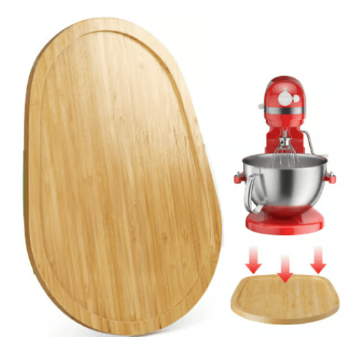 🔥 Handmade Bamboo Mixer Mobile Tray, Waterproof, Anti-Slip & Corrosion-Resistant