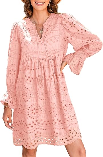 2025 New Arrival- Casual Eyelet Lace Dress for Women