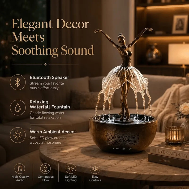 💃🩰Elegant Ballet Dancer Desktop Fountain