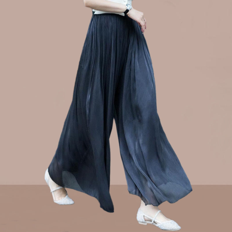 👗Glazed Ice Silk Floor-Length Wide-Leg Culottes