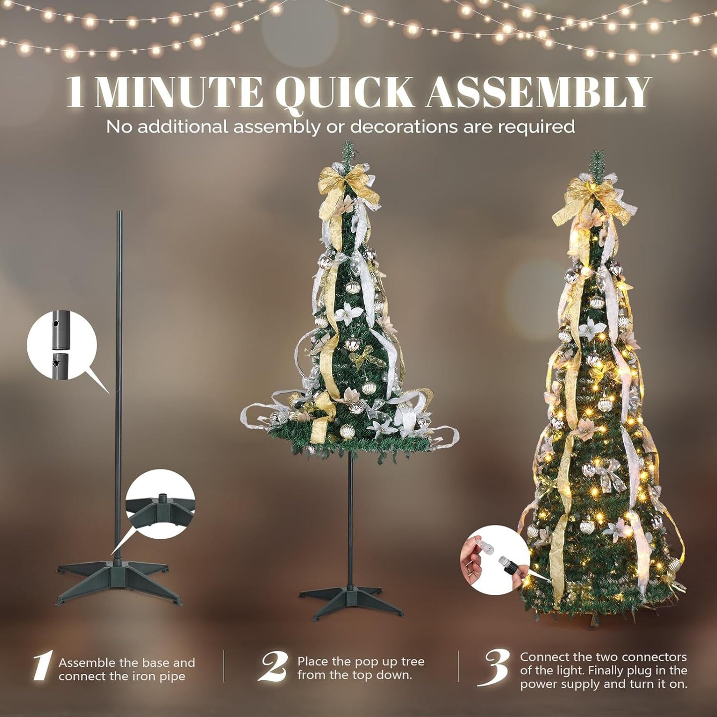 🎄 Christmas sale Foldable Christmas Tree for the Perfect Holiday Celebration! - free shipping! 🎁