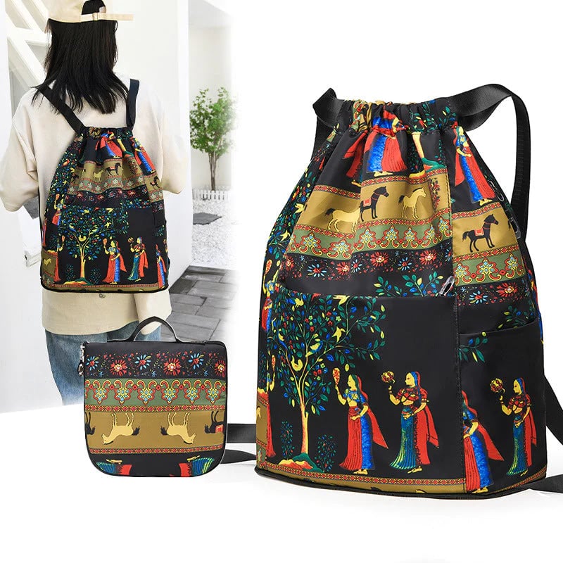 Drawstring Foldable Large Capacity Wet And Dry Separation Travel Sports Backpack