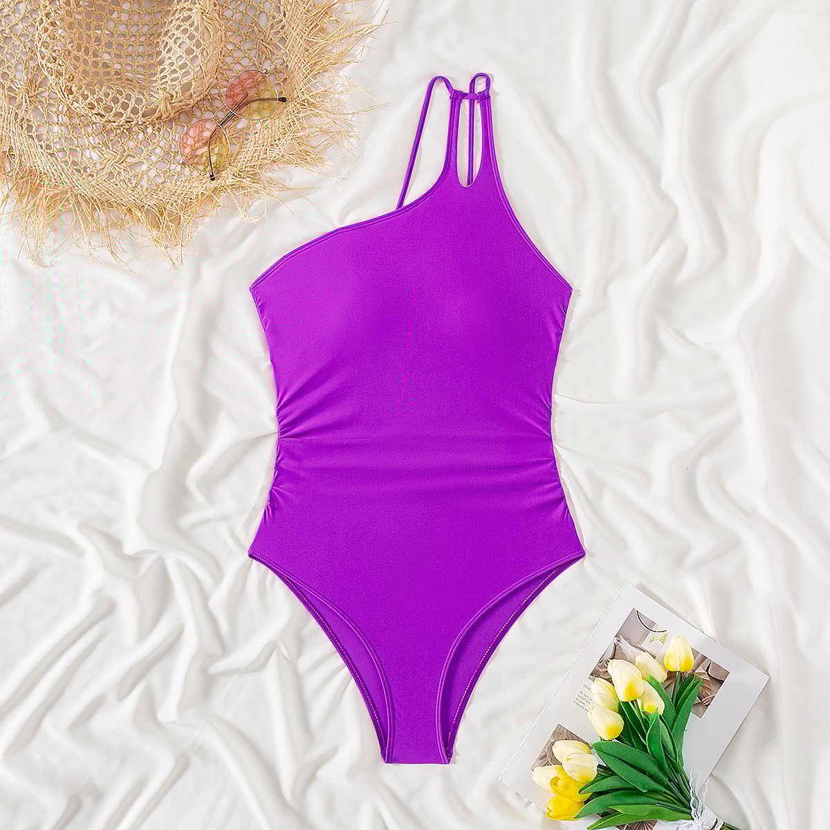 🩱One-Shoulder One-Piece Swimsuit