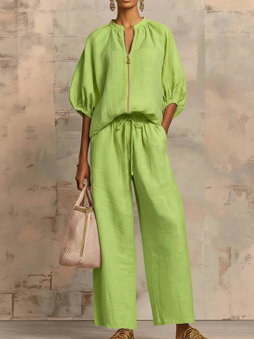 ✨Women's Solid Color 2-Piece Tracksuit