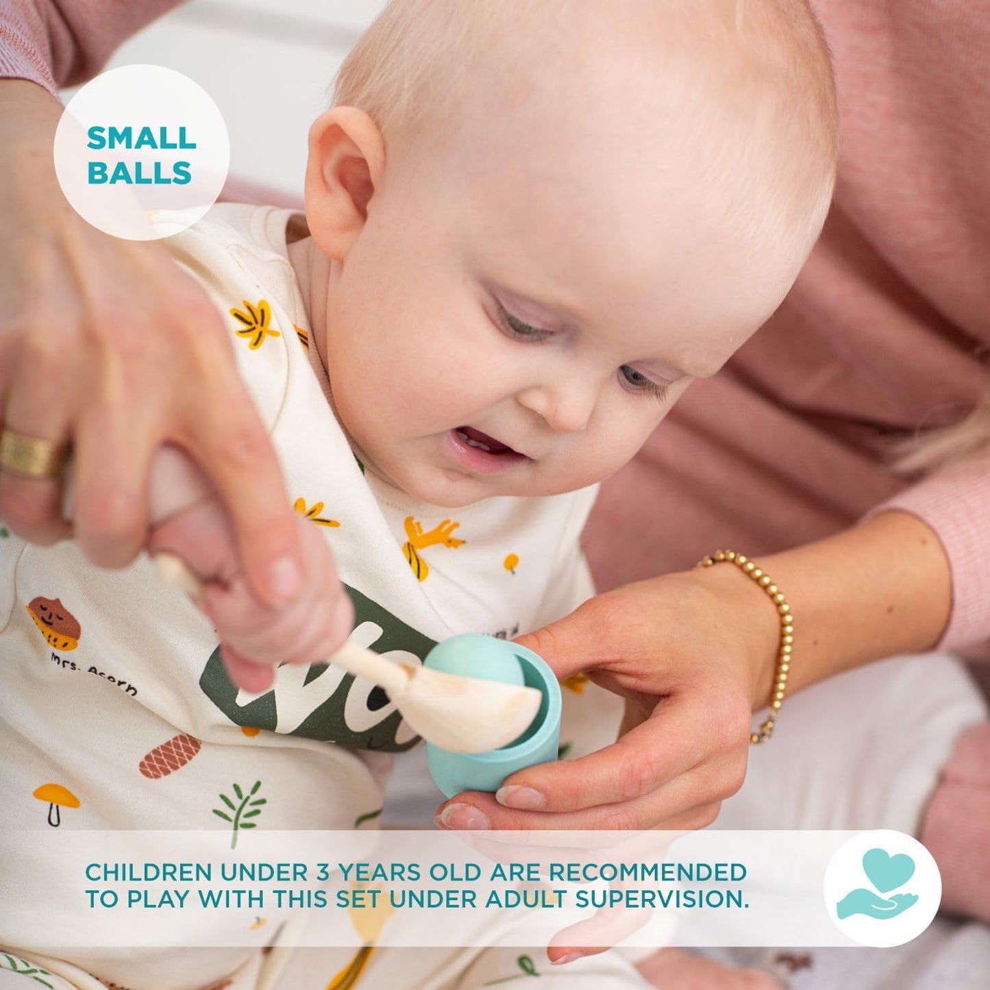 Rainbow Balls in Cups Toddler Montessori Toys