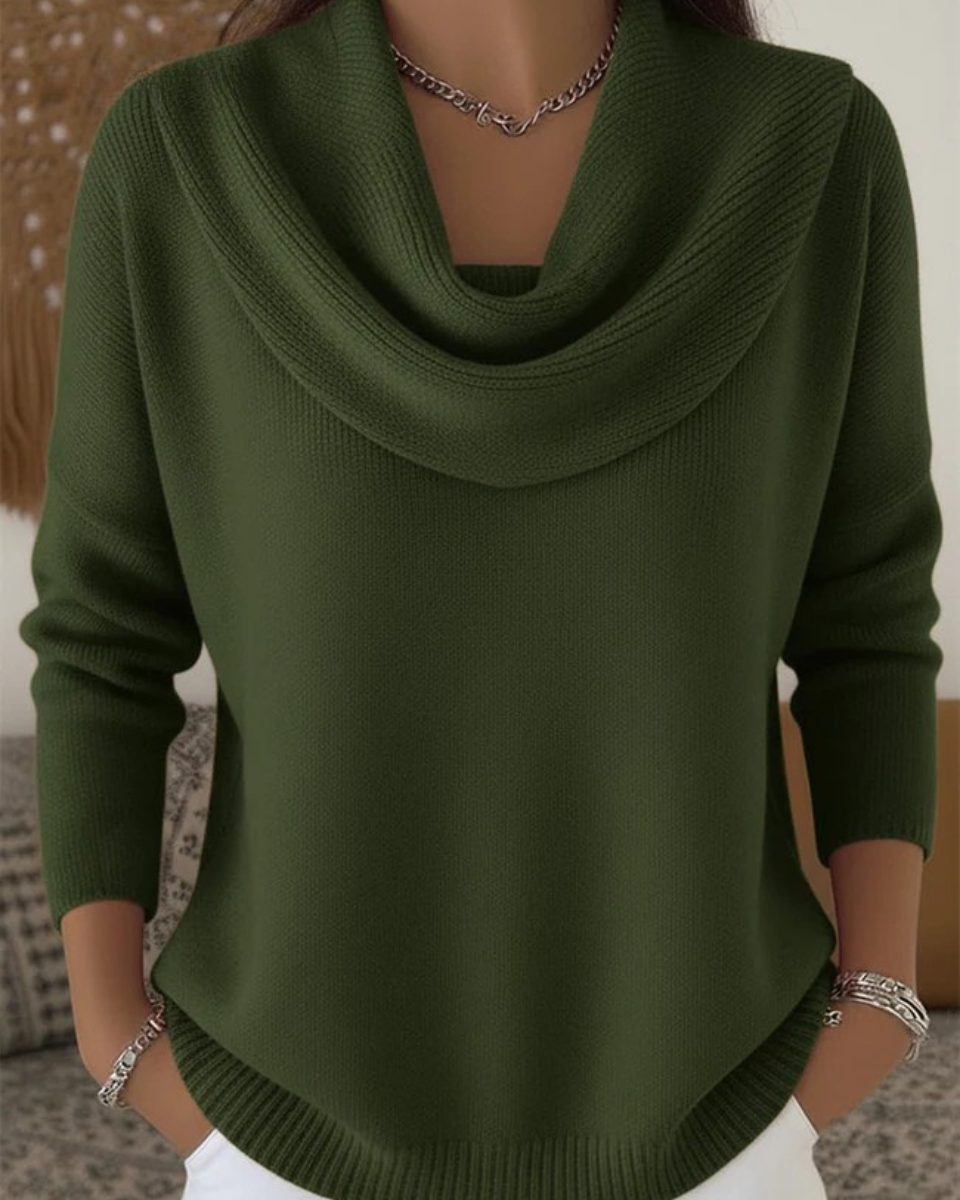 Cozy Ruffled-neck Sweater