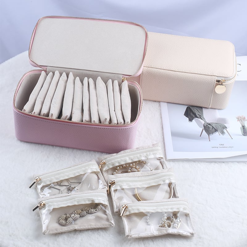 🎁Portable Jewelry Box for Earrings Necklace Rings