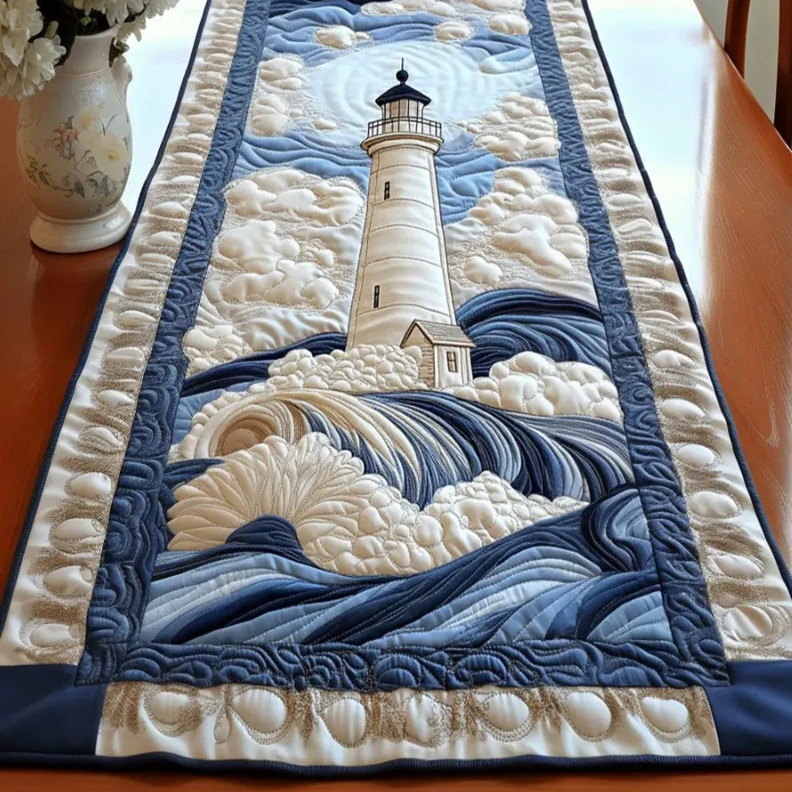 🍽️Quilted Table Runner with Vivid 3D Design