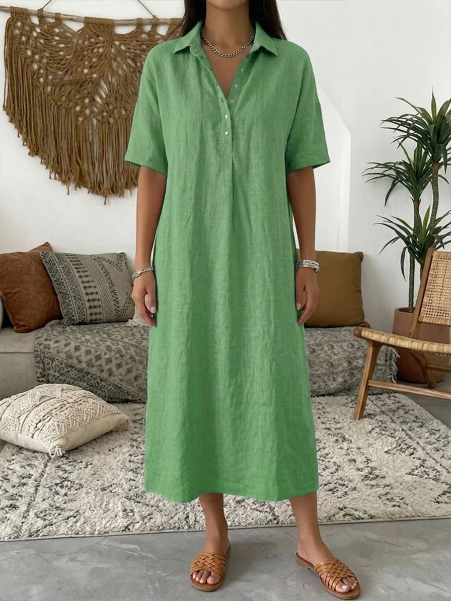 ✨Women's Cotton Linen Polo Dress