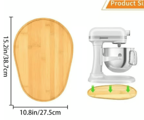 🔥 Handmade Bamboo Mixer Mobile Tray, Waterproof, Anti-Slip & Corrosion-Resistant