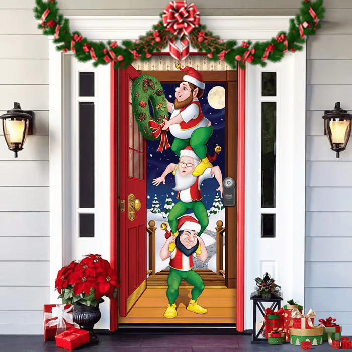 🌟2025 Christmas And Halloween Front Door Decoration