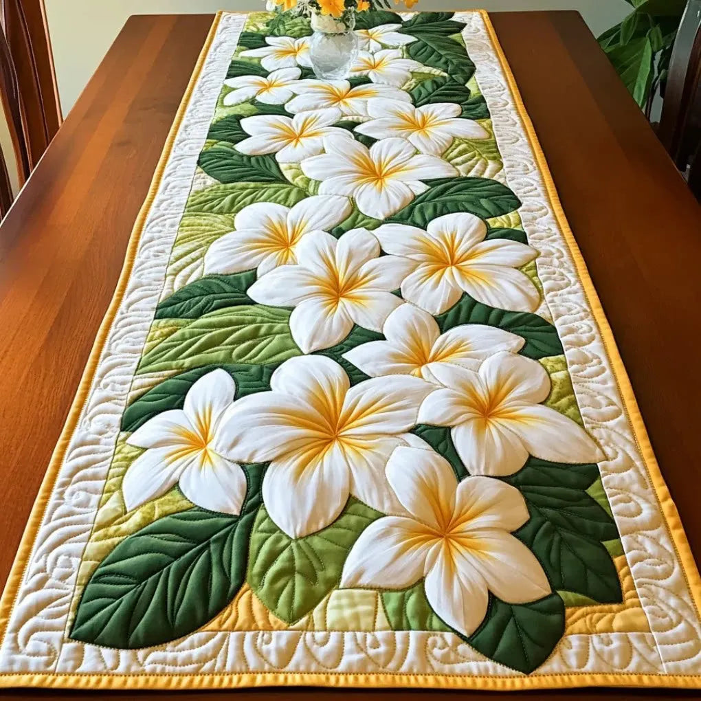 🍽️Quilted Table Runner with Vivid 3D Design