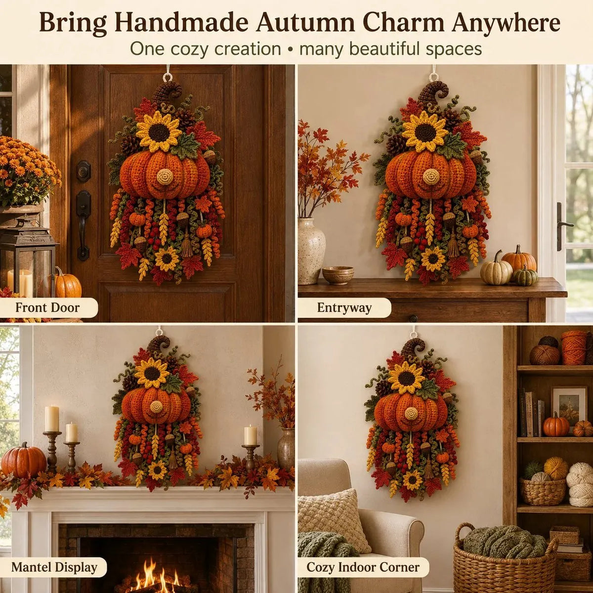 🧶DIY Seasonal 3D Crochet Door Hanger Kit Collection| Includes Accessories and Detailed Tutorials