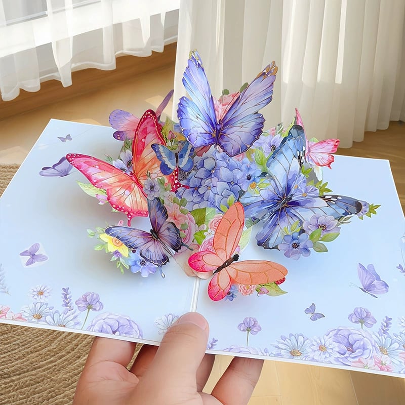 🦋3D Butterfly And Daisy Pop-Up Card