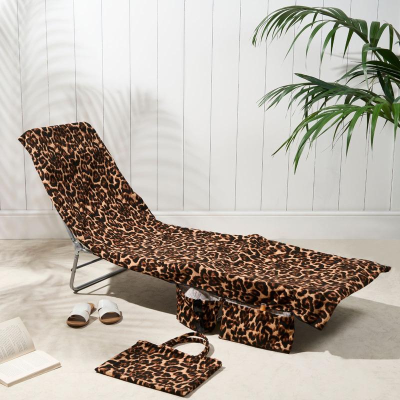 🎁Sun Lounger Towel in Bag with Pockets Storage