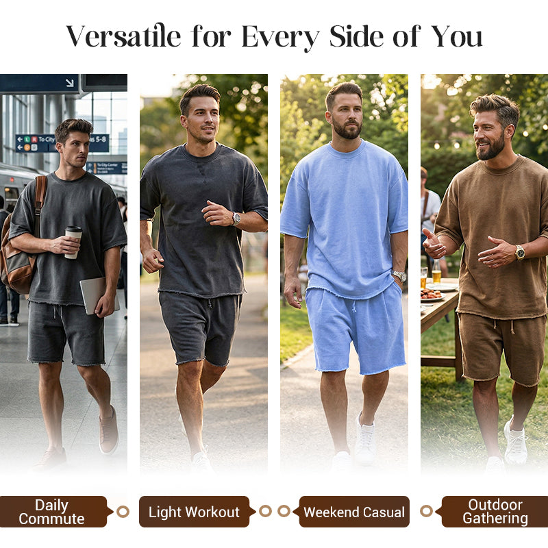 Men's Loose and Breathable Summer Two-Piece Set