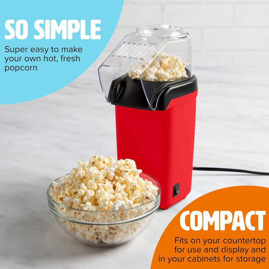 Hot Air Popcorn Popper, Healthy And Delicious Popcorn In Minutes