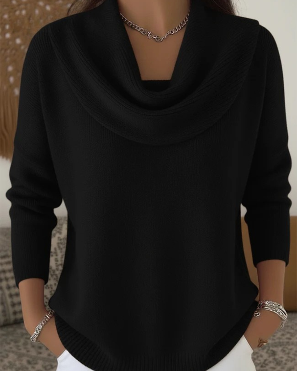 Cozy Ruffled-neck Sweater