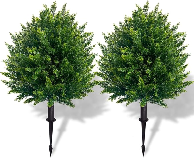 🌿UV Resistant Artificial Cedar Topiary Ball Tree