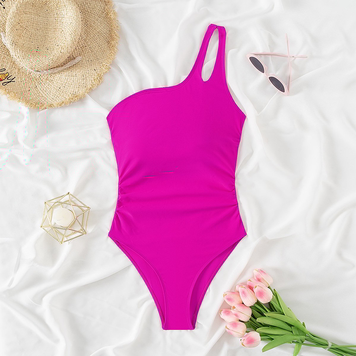 🩱One-Shoulder One-Piece Swimsuit