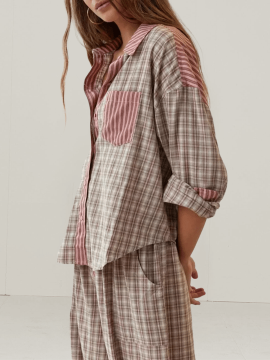 Pink Loose Pajama Set-Buy 2 Free Shipping