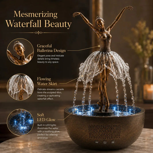 💃🩰Elegant Ballet Dancer Desktop Fountain