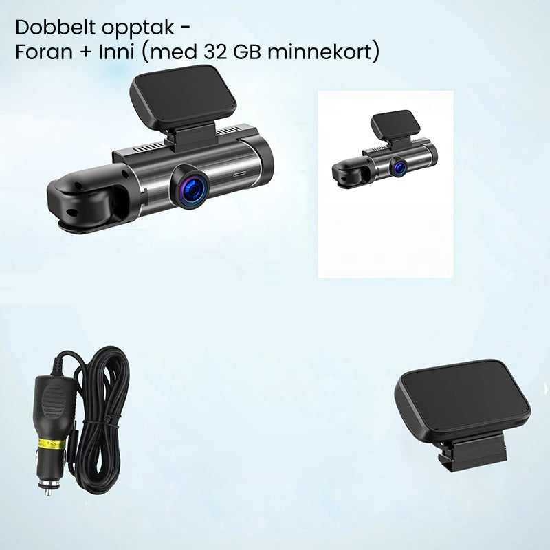 🚗📹Dash Cam With 170° Wide-Angle And 1080p Dual Lens