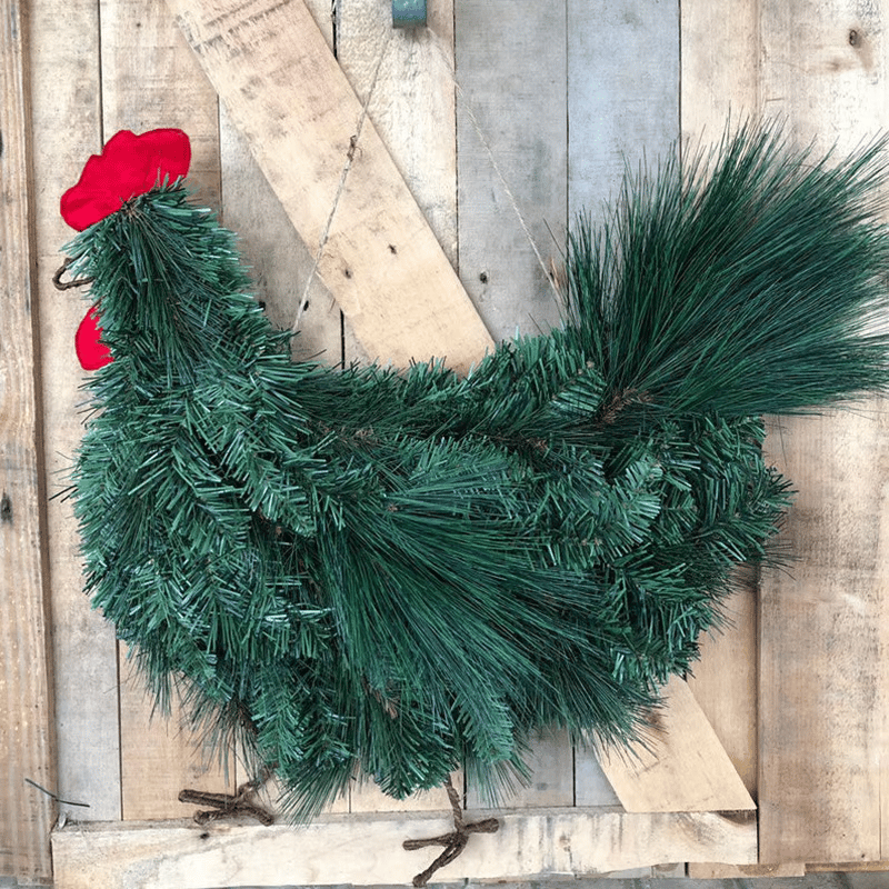 💖Rooster Chicken Christmas Wreath