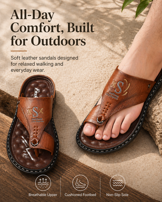 💞Breathable Soft Leather Outdoor Sandals for Men