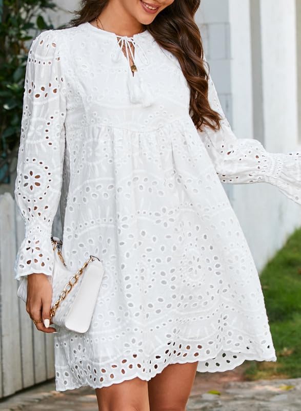 2025 New Arrival- Casual Eyelet Lace Dress for Women