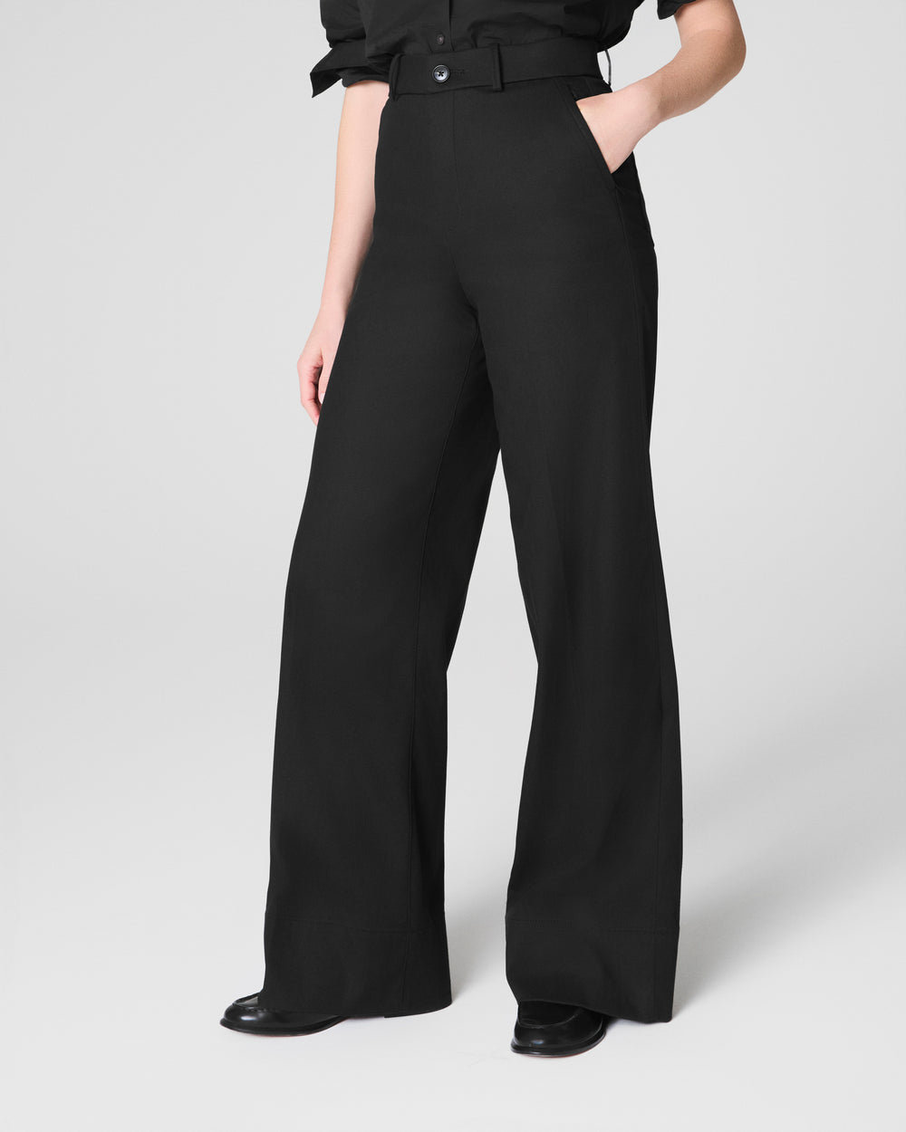 Tummy Control Stretch Twill Wide Leg Pant (Buy 2 Free Shipping)