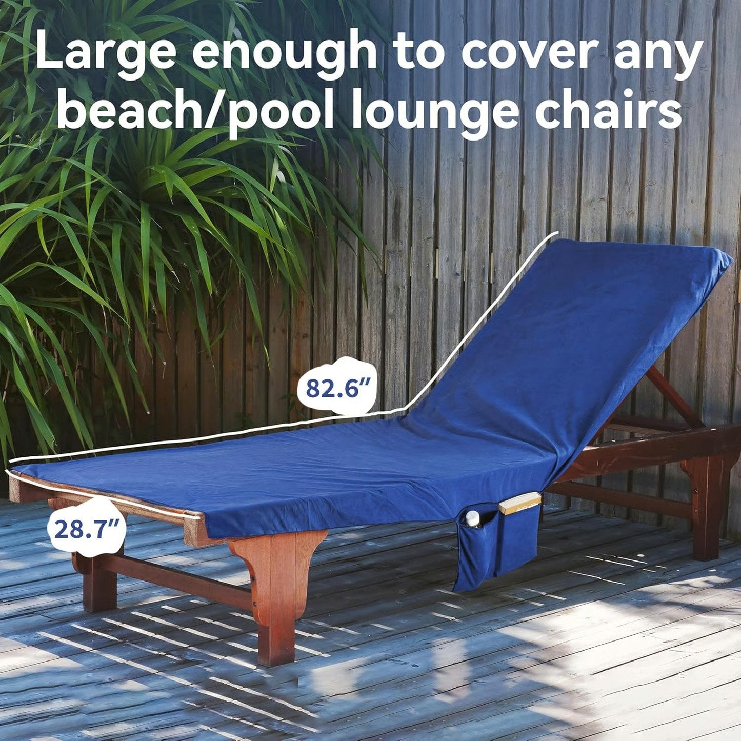 🎁Sun Lounger Towel in Bag with Pockets Storage