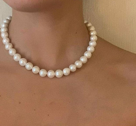 Temperament deep sea shell pearl necklace【Necklace + Bracelet + Earrings】