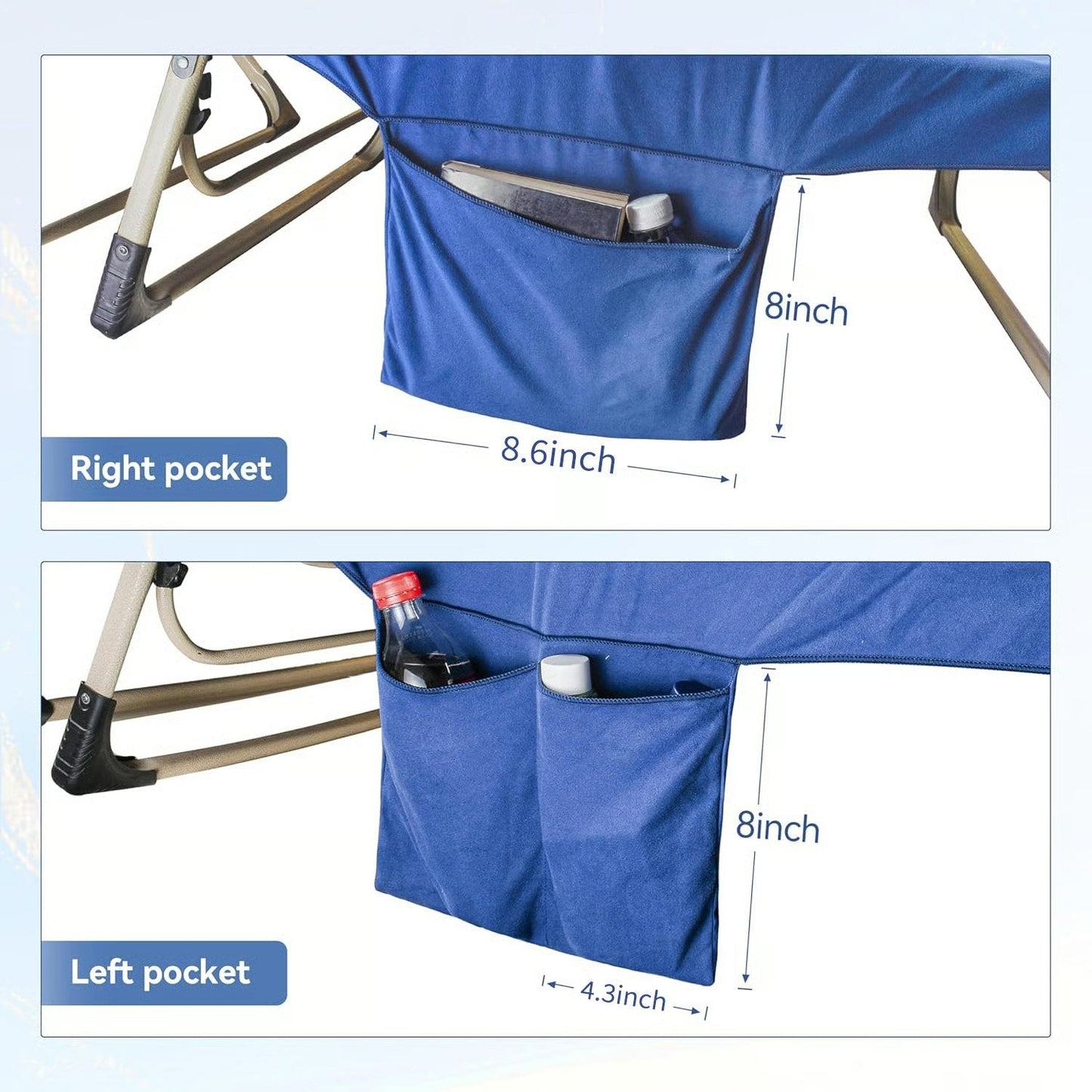 🎁Sun Lounger Towel in Bag with Pockets Storage
