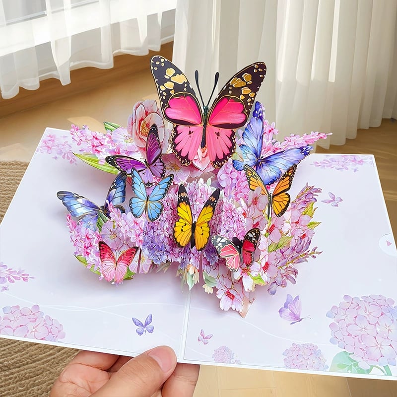 🦋3D Butterfly And Daisy Pop-Up Card