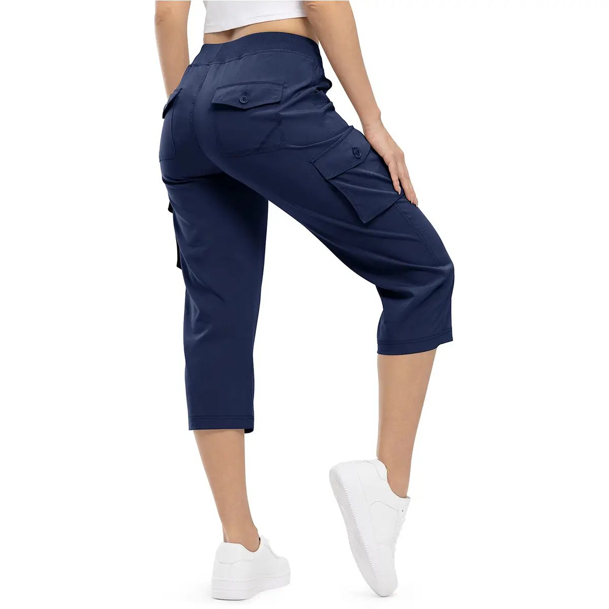 Women Lightweight Hiking Capris: Quick-Dry, 6 Pockets, Loose Fit
