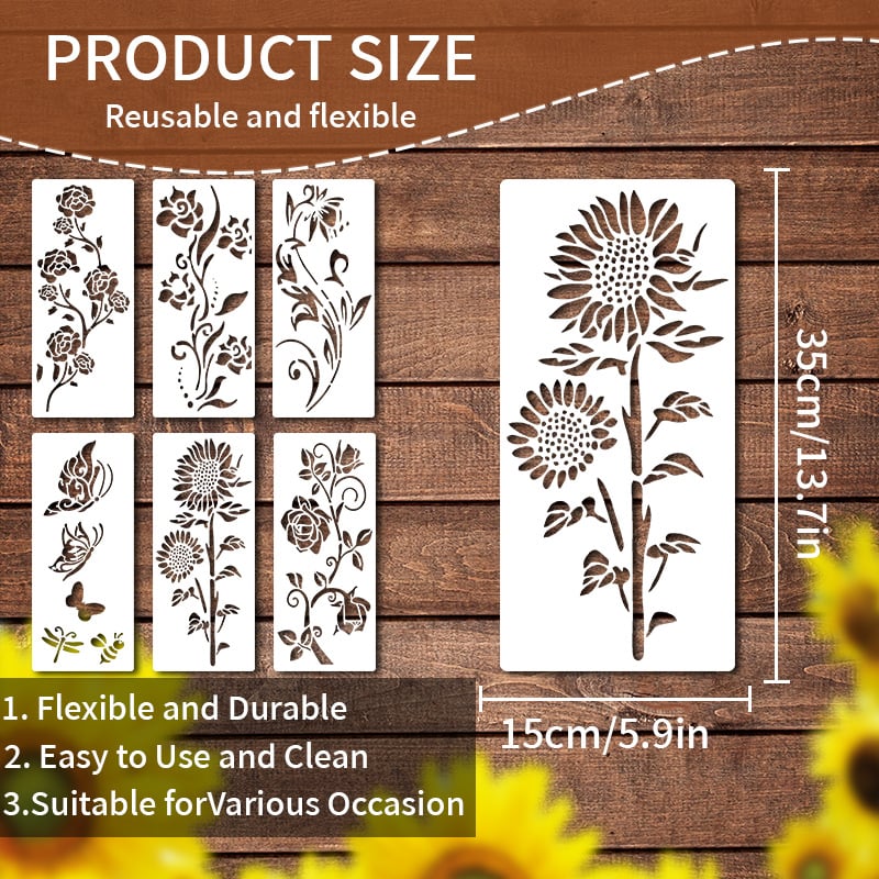 🏡This Week's Special Sale -Garden Fence Large Flower Stencils🌻DIY Decoration