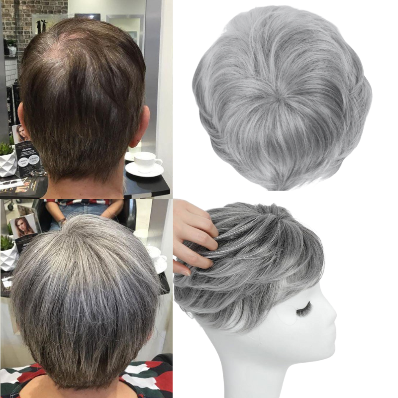 Breathable & Natural Short Hair Topper